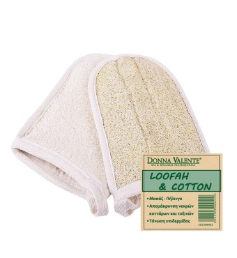 DONNA VALENTE ΓΑΝΤΙ ΜΠΑΝΙΟΥ / 100% NATURAL LOOFAH & COTTON