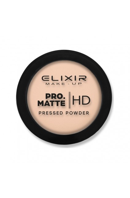 ELIXIR PRO. MATTE Pressed Powder HD 204 (Latte Coffee)