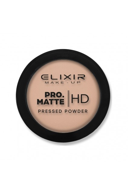ELIXIR PRO. MATTE Pressed Powder HD 205 (Choco Love)