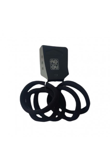 RO ACCESSORIES Λάστιχο μαλλιών 3 cm σετ 6 τμχ 03-0042