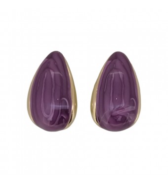 RO ACCESSORIES Σκουλαρίκια αυτιών 30 mm E763 ΜΩΒ