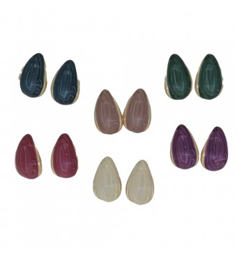 RO ACCESSORIES Σκουλαρίκια αυτιών 30 mm E763 ΡΟΖ