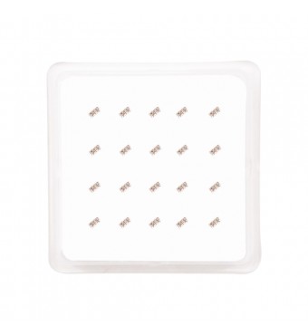 RO ACCESSORIES Σκουλαρίκι μύτης διπλό 4 clip 2 mm AM4212 (1 τμχ)