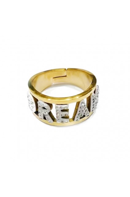 MYLOVLY Message Ring Dream Gold