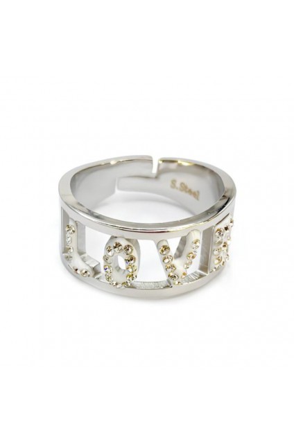 MYLOVLY Message Ring Love Silver