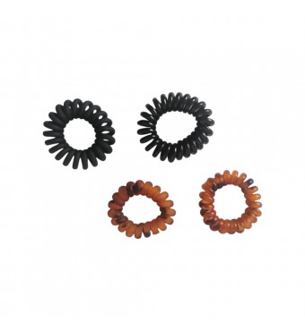 RO ACCESSORIES Λάστιχο μαλλιών καλώδιο 3 cm 05-0009 ΜΑΥΡΟ ΓΥΑΛΙΣΤΕΡΟ