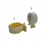 RO ACCESSORIES Ρολάκι μαλλιών με πέρλες σε 2 Αποχρώσεις