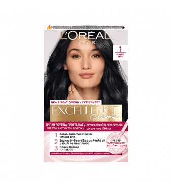LOREAL Crème Μόνιμη Βαφή Μαλλιών - 1 ΜΑΥΡΟ