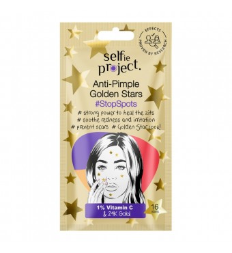 SELFIE PROJECT Patches Για Σπυράκια Golden Stars 16pcs