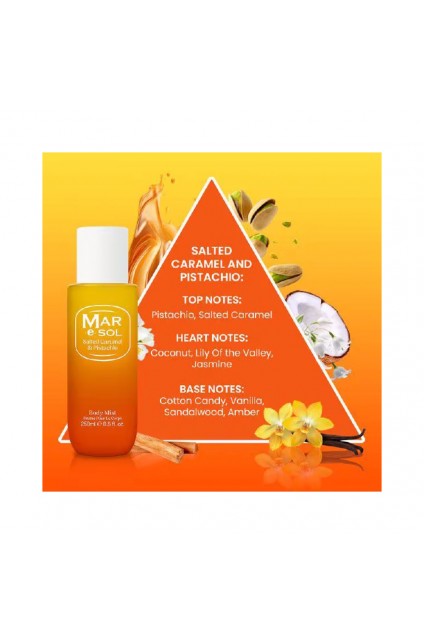 MAR E SOL Salted Caramel & Pistachio Body Mist 250ml