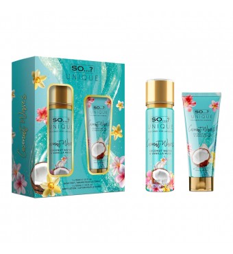 SO…? UNIQUE Set Body Mist 150ml + Body Lotion 100ml Coconut Waves