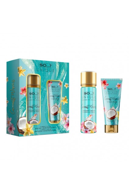 SO…? UNIQUE Set Body Mist 150ml + Body Lotion 100ml Coconut Waves