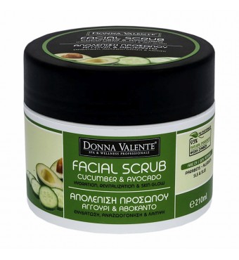 DONNA VALENTE Facial Scrub Cucumber & Avocado 210ml
