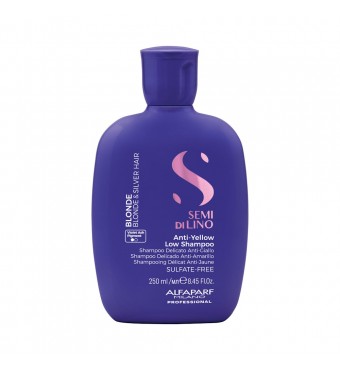 ALFAPARF MILANO Semi di Lino Anti-Yellow Low Shampoo 250ml – Σαμπουάν Ήπιου Καθαρισμού για Εξουδετέρωση Κιτρινωπών Τόνων