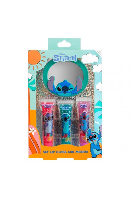 AIR VAL Stitch Σετ με 3 Lip Gloss και Καθρέφτη