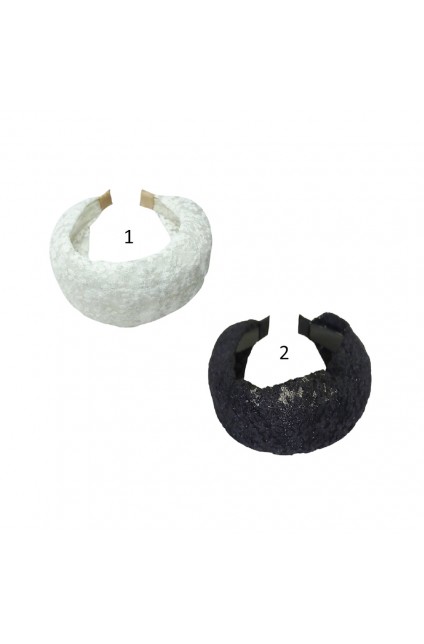 RO ACCESSORIES Φαρδιά Στέκα Μαλλιών με Δαντέλα - Lace Padded Collection 14-0370