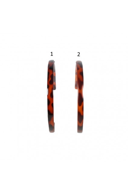 RO ACCESSORIES Λεπτή Στέκα 0.5 εκ. Tortoise - Γυαλιστερή & Ματ 14-0009Α