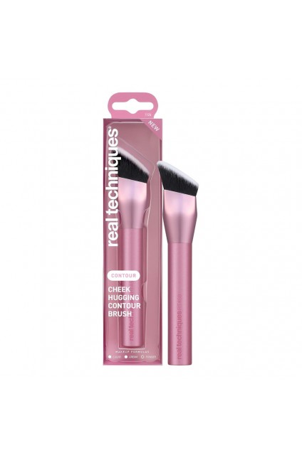 REAL TECHNIQUES Cheek Hugging Contour Brush, Angled Makeup Brush