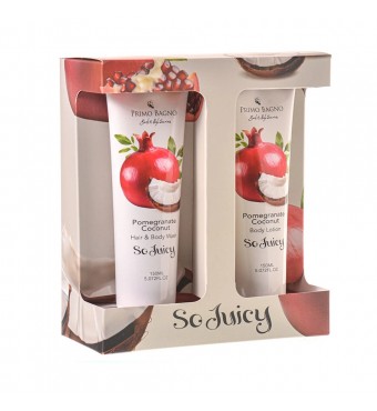 PRIMO BAGNO Beauty Box Pomegranate Coconut Shower Gel 150ml & Body Lotion 150ml