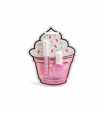 MARTINELIA Yummy Lip Gloss & Nail Polish Duo - Παιδικό Σετ Cupcake Strawberry