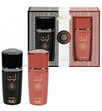 AQC FRAGRANCES Σετ Αρωμάτων Laith Oud Spirit & Noir | 2 x 100ml | Για Άνδρες