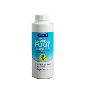 Beauty Formulas -deodoring foot powder Αποσμητική και αντιβακτηριακή πούδρα ποδιών