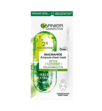 Garnier Concentrated Sheet Mask Detox Niacinamide & Kale